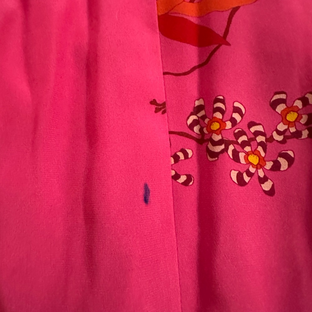 Jaline Resort Katherine Pink Silk Floral Dress size M - Picture 10 of 12
